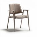 Chaise moderne en tissu beige avec accoudoirs dimensions 50 x 60 x 80cm