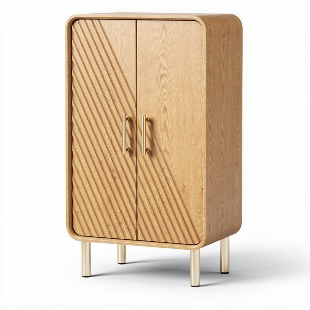 Armoire en bois avec portes en relief dimensions 80 x 40 x 120cm
