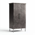 Armoire en métal grise avec rangement intégré dimensions 80 x 40 x 180cm