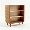 Bibliothèque en bois de hêtre 80 x 40 x 120cm avec étagères ouvertes