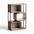 Étagère en bois et métal pour rangement moderne de salon 60 x 30 x 90cm